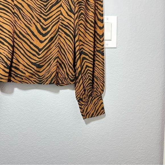 boho Ember LagenLook Square Neck Semi Sheer Long Sleeve w/ Cuff Burnt Orange top - Picture 3 of 9